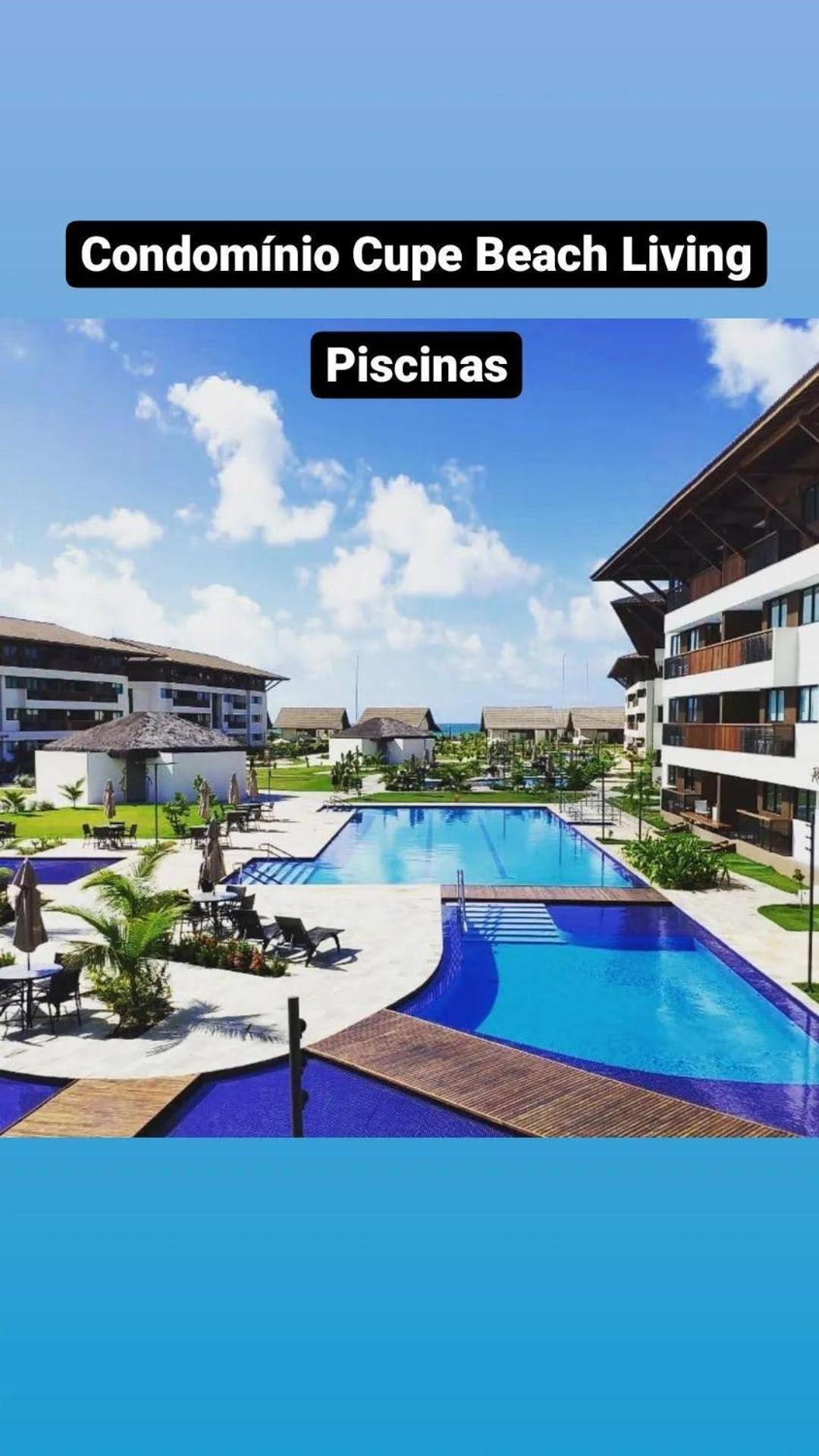 Luxuoso Flat 3 Quartos, Terreo, No Cupe Beach Living - Beira Mar De Porto De Galinhas Exterior photo